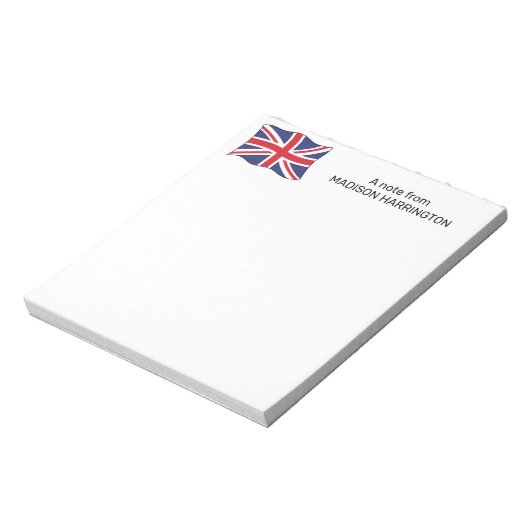 Aangepaste naam Vlag van het Verenigd Koninkrijk Notitieblok (Linkerzijde)