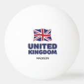Aangepaste naam Vlag van het Verenigd Koninkrijk Pingpongbal (Voorkant)