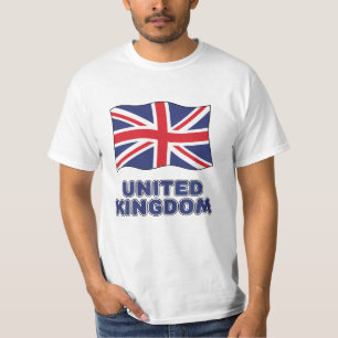 Aangepaste naam Vlag van het Verenigd Koninkrijk T-shirt