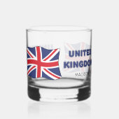 Aangepaste naam Vlag van het Verenigd Koninkrijk Whisky Glas (Voorkant)