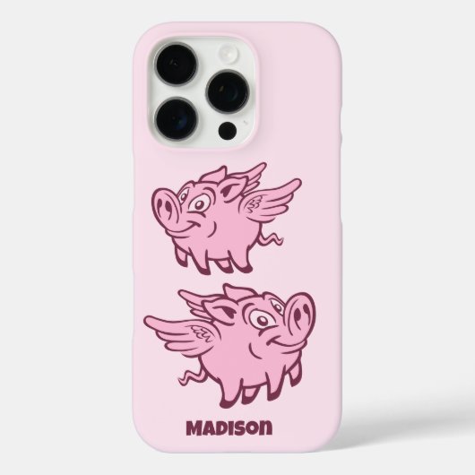 Aangepaste naam Vliegende varkens Case-Mate iPhone Case (Achterkant)