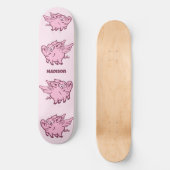 Aangepaste naam vliegende varkens persoonlijk skateboard (Voorkant)
