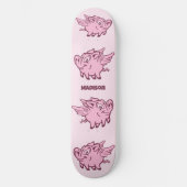Aangepaste naam vliegende varkens persoonlijk skateboard (Voorkant)