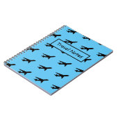 Aangepaste naam Vliegtuig Pattern Spiral Photo Not Notitieboek (Linkerzijde)