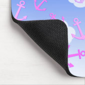 Aangepaste naam, vlot drijvende ankers, pasteelkle muismat (Hoek)