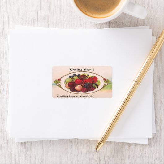 Aangepaste naam voedseletiket etiket (Insitu)