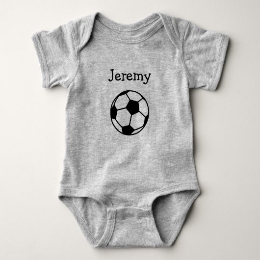 Aangepaste naam voetbal baby romper bodysuit (Voorkant)