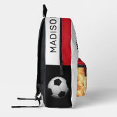 Aangepaste naam Voetbal Bedrukte Rugzak (Links)