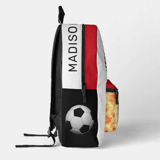 Aangepaste naam Voetbal Bedrukte Rugzak (Links)