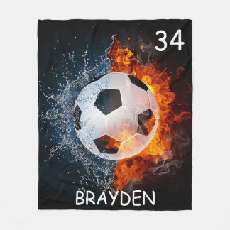 Aangepaste naam Voetbal Blanket Fleece Deken