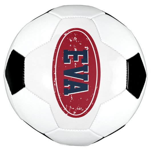 Aangepaste naam voetbal cadeau met gekleurde logo (Gedraaid)