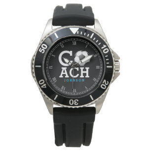 Aangepaste naam Voetbal coach Horloge