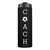 Aangepaste naam voetbal coach thermosbeker (Voorkant)