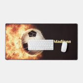 Aangepaste naam Voetbal Doel in Vlammen Bureaumat (Keyboard & Muis)