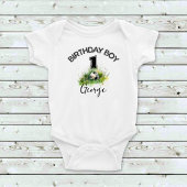 Aangepaste naam Voetbal Eerste Verjaardag Romper