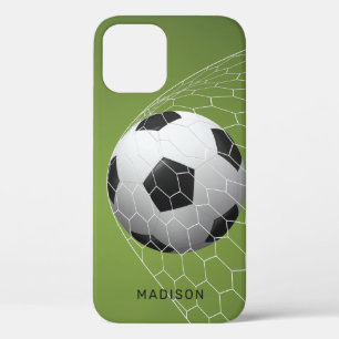 Aangepaste naam Voetbal Gele telefoongevallen Case-Mate iPhone Case