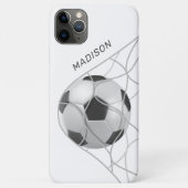 Aangepaste naam Voetbal Gele telefoongevallen Case-Mate iPhone Case (Achterkant)