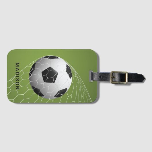 Aangepaste naam Voetbal Goal Bagagelabel (Voorkant (horizontaal))