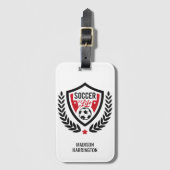 Aangepaste naam Voetbal Logo Bagagelabel (Voorkant (verticaal))