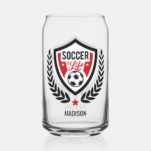 Aangepaste naam Voetbal Logo Blikvorm Glas