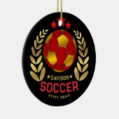 Aangepaste naam voetbal logo keramisch ornament (Rechts)