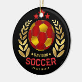 Aangepaste naam voetbal logo keramisch ornament (Links)