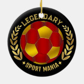 Aangepaste naam voetbal logo keramisch ornament (Achterkant)