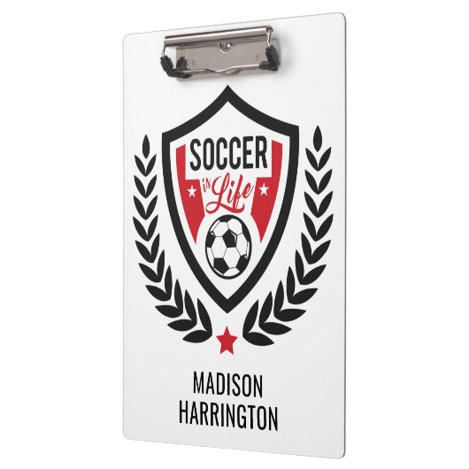 Aangepaste naam Voetbal Logo Klembord (Links)