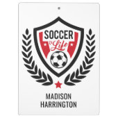 Aangepaste naam Voetbal Logo Klembord (Achterkant)