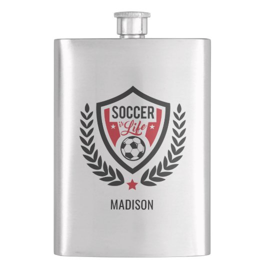 Aangepaste naam Voetbal Logo kolf Flacon (Voorkant)