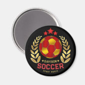 Aangepaste naam voetbal logo magneet (Voorkant / Achterkant)