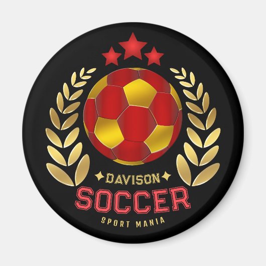 Aangepaste naam voetbal logo magneet (Voorkant)
