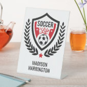 Aangepaste naam Voetbal Logo Reclamebord Met Voetstuk (Insitu)