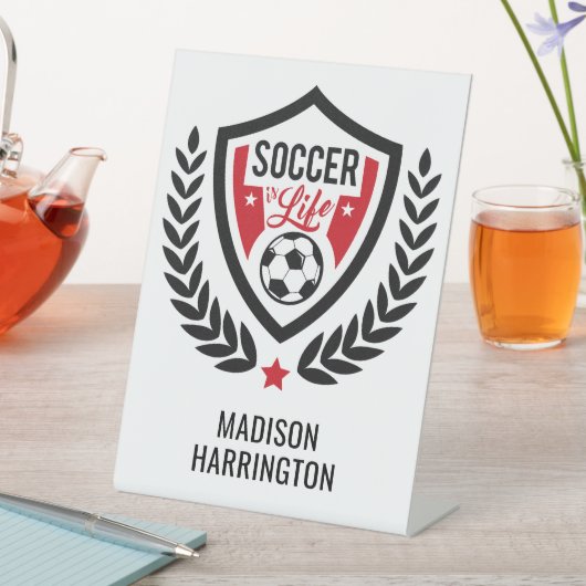 Aangepaste naam Voetbal Logo Reclamebord Met Voetstuk (Insitu)