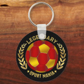 Aangepaste naam voetbal logo sleutelhanger (Achterkant)