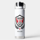 Aangepaste naam Voetbal Logo Waterfles (Achterkant)