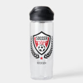 Aangepaste naam Voetbal Logo Waterfles (Achterkant)
