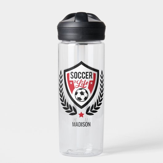 Aangepaste naam Voetbal Logo Waterfles (Voorkant)