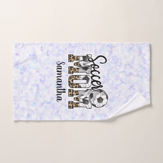 Aangepaste naam Voetbal Mam | MOEDERDAG Bad Handdoek (Handdoek)
