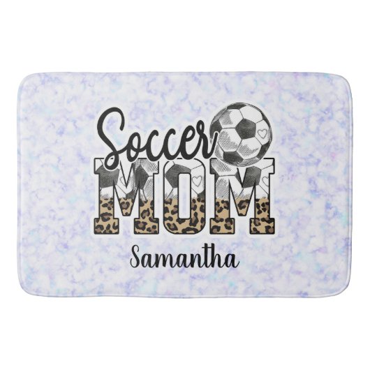 Aangepaste naam Voetbal Mam | MOEDERDAG Badmat (Voorkant)
