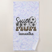 Aangepaste naam Voetbal Mam | MOEDERDAG Strandlaken (Voorkant)