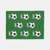 Aangepaste naam voetbal patroondeken fleece deken (Voorkant (Horizontaal))