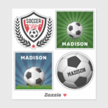 Aangepaste naam Voetbal stickers