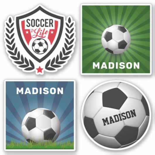Aangepaste naam Voetbal stickers (Voorkant)