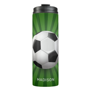Aangepaste naam Voetbal tumbler Thermosbeker