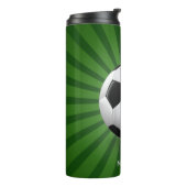 Aangepaste naam Voetbal tumbler Thermosbeker (Gedraaid links)