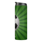 Aangepaste naam Voetbal tumbler Thermosbeker (Geroteerd rechts)