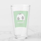 Aangepaste naam Voetbal, voetbalfan feest /sport Glas (Achterkant)