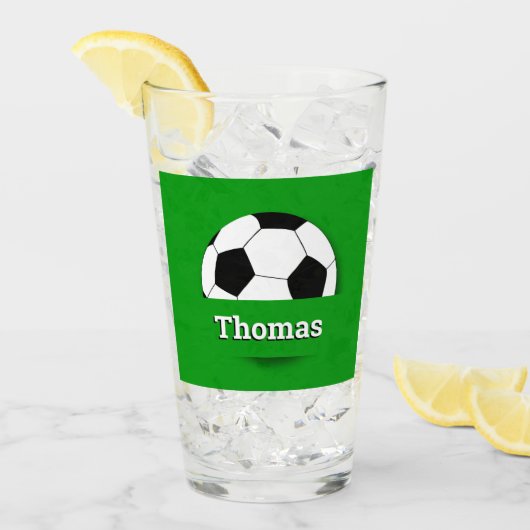 Aangepaste naam Voetbal, voetbalfan feest /sport Glas (Voorkant ijs)