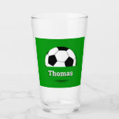 Aangepaste naam Voetbal, voetbalfan feest /sport Glas (Voorkant)